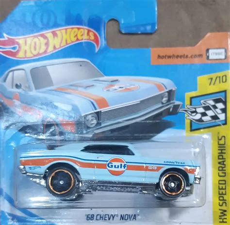 Hot Wheels Speed Graphics 68 Chevy Nova Gulf Universo Hot Wheels
