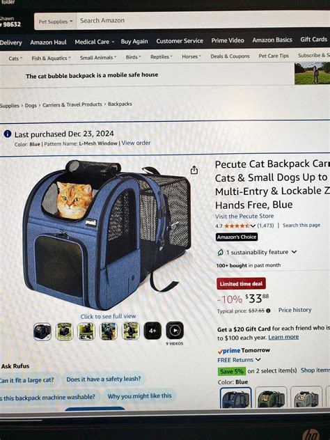 Bline Pet Carrier Backpack for Dogs,Cats Blue Front Or Back Carry M B85