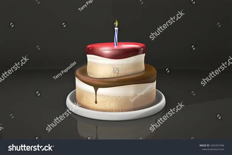 Birthday Cake One Candle Images Stock Photos And Vectors Shutterstock