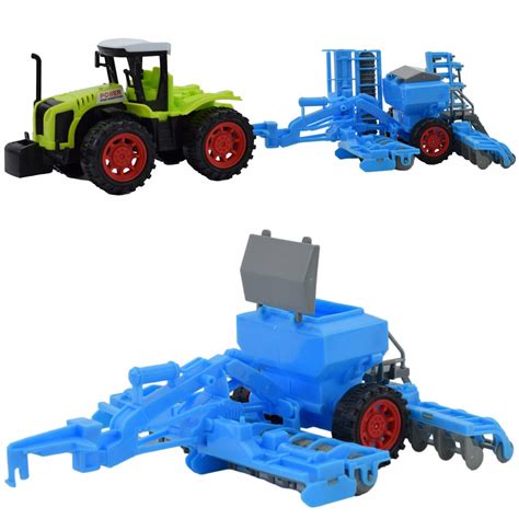 Traktor Ciągnik Przyczepy Zabawka Zestaw Farmer Bobo Toys PL