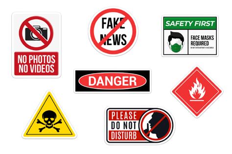 Custom Warning Stickers - Fast & Free Shipping - Vinyl Status