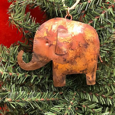 Elephant Ornament Etsy