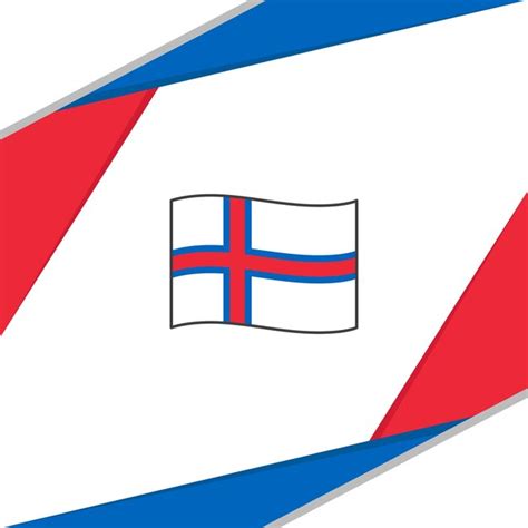 Premium Vector Faroe Islands Flag Abstract Background Design Template