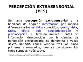 Percepci N Extrasensorial Pes Ppt