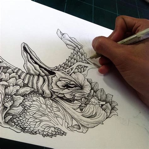 Intricate Pen Drawings Beautifully Combine Animals with Nature