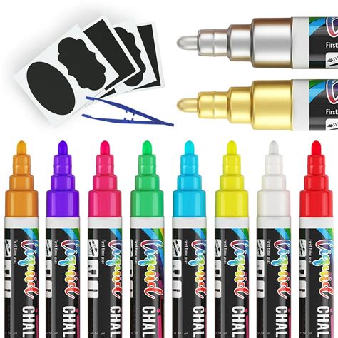 Liquid Chalk Markers For Blackboard Set Of 10 Washable Chalk Pens For