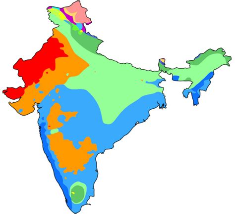 Climate Zones Map Of India