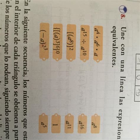 Une Con Una L Nea Las Expresiones Equivalentes Brainly Lat