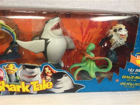 2004 Dreamworks Hasbro Shark Tale Figurine Set Figures Lola Lino Oscar