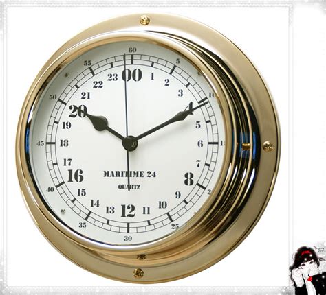 China 24 Hour Brass Case Military Time Clock Dial 180mm China Clock And Brass Case Clock Price