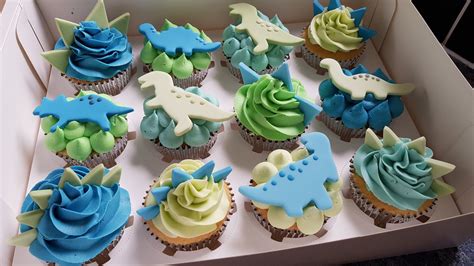 Dinosaur Cupcakes Dinosaur Themed Birthday Party Dinosaur Birthday