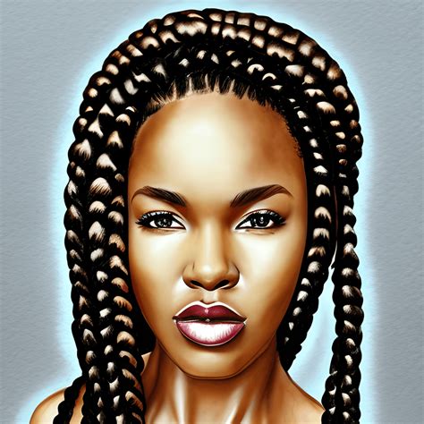 Pretty Black Woman With Braids Graphic Creative Fabrica