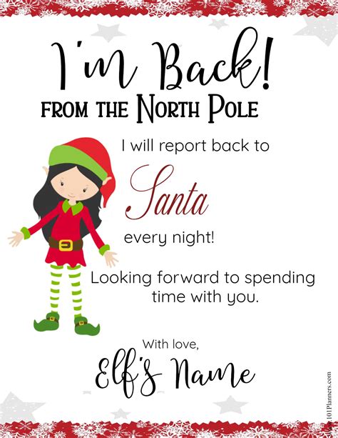 Elf On The Shelf Letterhead Elf On The Shelf Letters | Images and ...