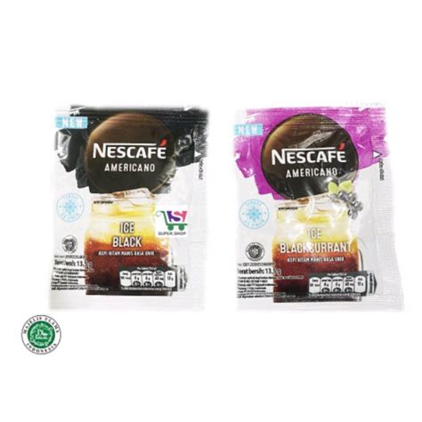 Jual Nescafe Ice Sachet Coffee Americano Dan Blackcurrant Shopee