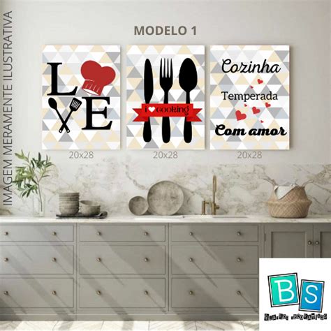 Quadro Decorativo Cozinha Temperada Amor