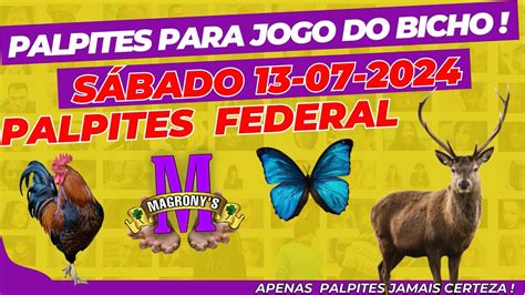 REFORÇO CORUJA PALPITES DIA 13 07 2024 DO JOGO DO BICHO FEDERAL PARA