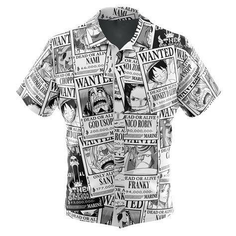 Aloha Strawhat One Piece Button Up Hawaiian Shirt Anime Bape