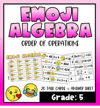 Emoji Algebra Order Of Operations By Elementary Einsteins Tpt