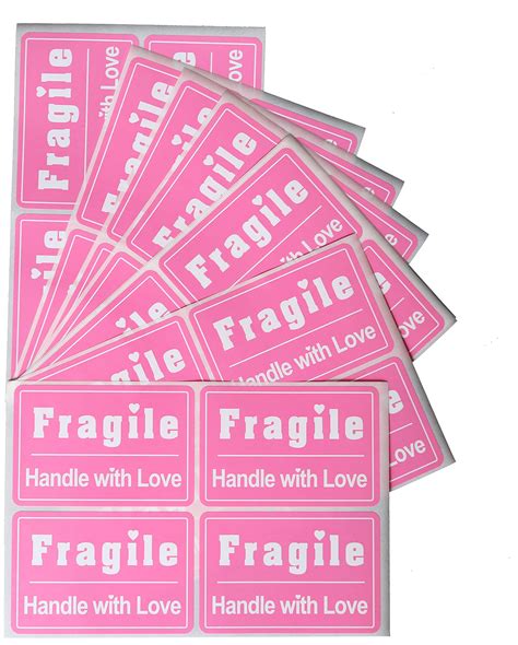 Buy Fragile Lables Pinkmeshakippa 2x3 200pcs Cute Pink Fragile