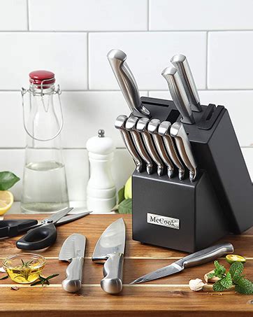 Amazon McCook Knife Sets German Stainless Steel Knife Block Sets