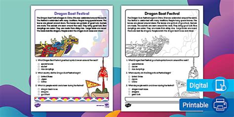 Dragon Boat Festival Reading Passage St Grade Twinkl Usa