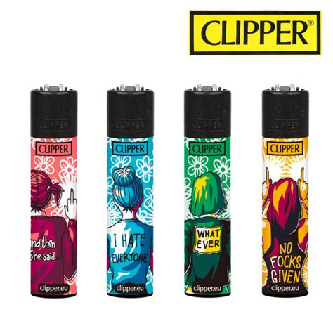 Briquets Clipper collection x4 briquets Modèle slogan 20 Briquet