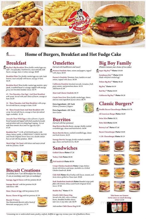 Online Menu Of Frischs Big Boy Ironton Oh