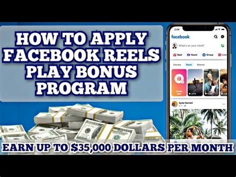 EARN UP TO 35K DOLLARS PER MONTH HOW TO APPLY FACEBOOK REELS PLAY