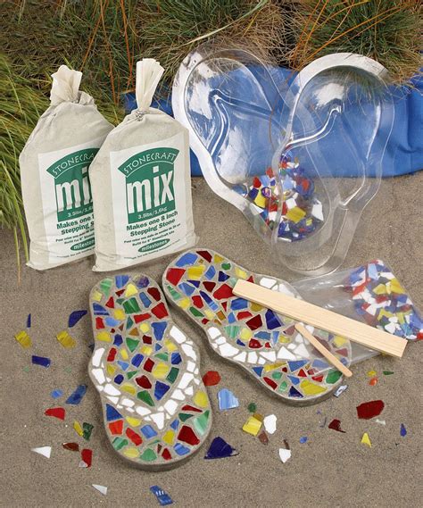 Mosaic Flip Flop Stepping Stone Kit Zulily Stepping Stone Kits Diy