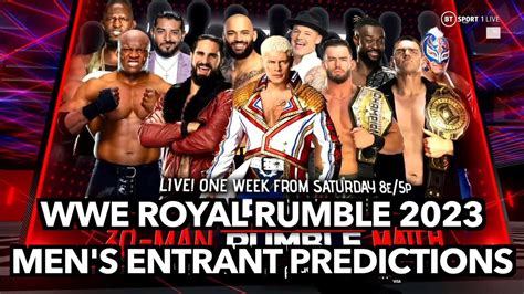 WWE Royal Rumble 2023 Men S Entrant Predictions YouTube