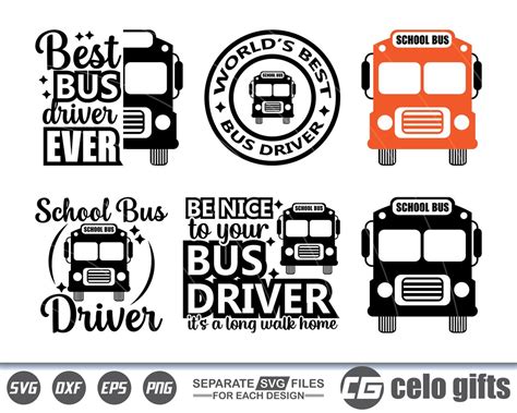 School Bus Svg, Bus Driver Svg, Bus Driver Vector, Cricut File, Clipart ...