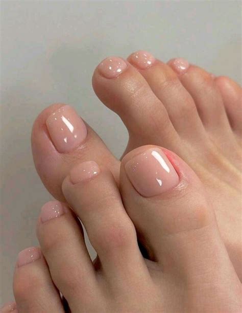 Semi Permanent Pink Toe Nails Toe Nail Color Nail Accessories