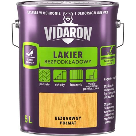 VIDARON LAKIER BEZPODKŁADOWY DO DREWNA PÓŁMAT 5L 259 20 zł Lakiery