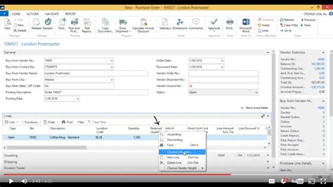 Create A Purchase Order In Microsoft Dynamics Nav 2015