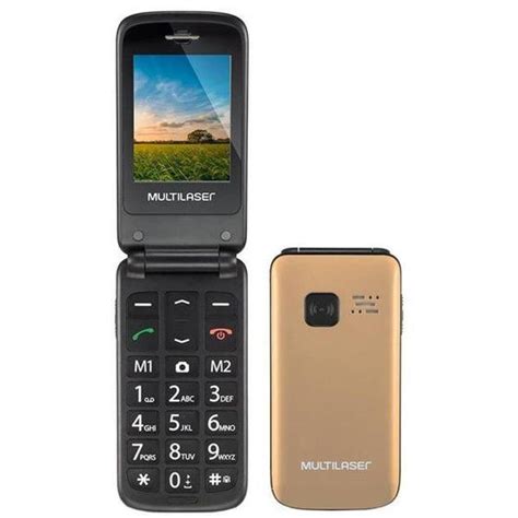 Celular idoso multilaser flip vita p9043 dual botão sos Celular