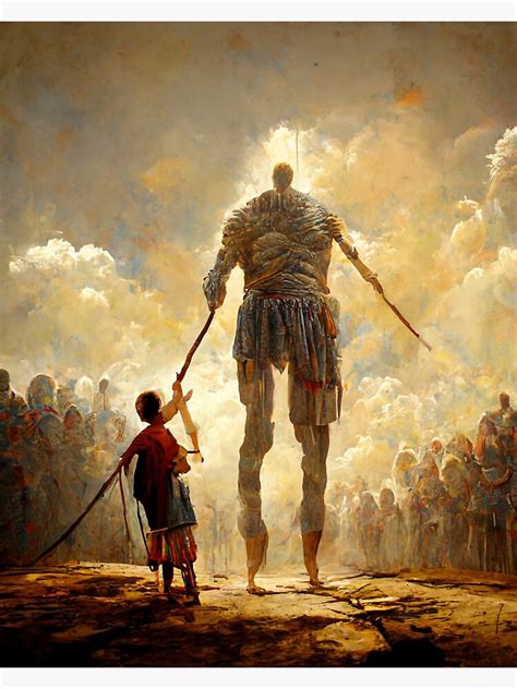 David Vs Goliath Greeting Card For Sale By Johny Write Redbubble