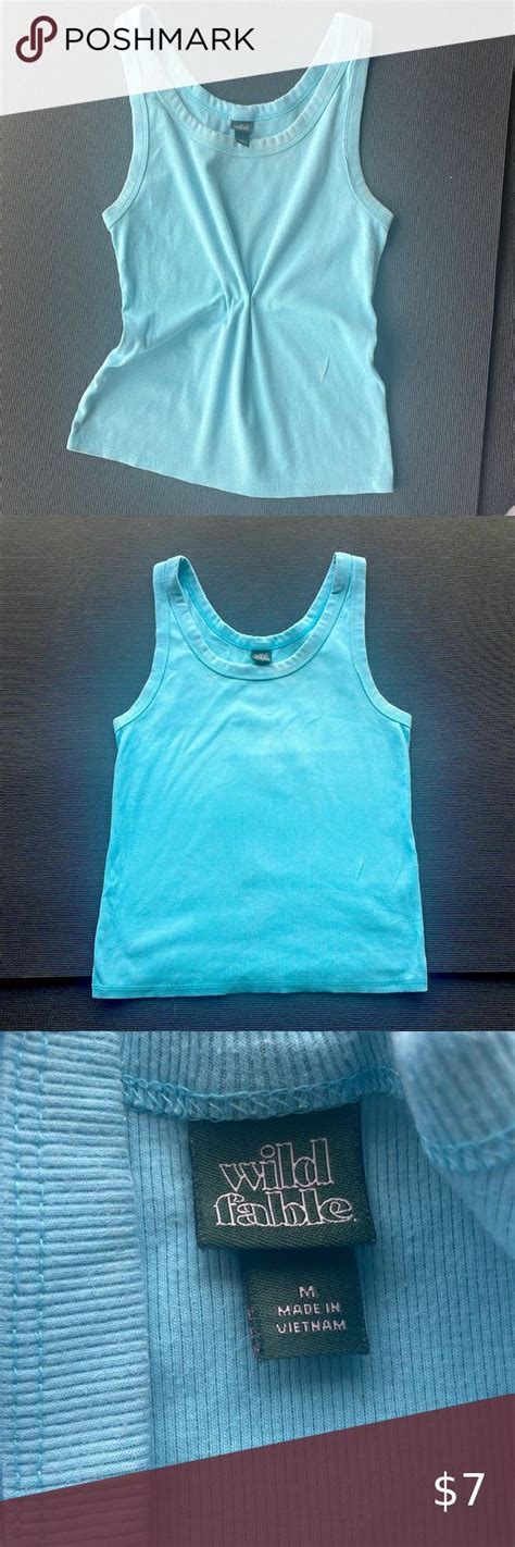 Baby Blue Wild Fable Tank Top Tops Tank Tops Athletic Tank Tops