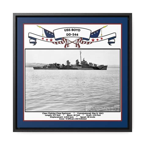 Uss Boyd Dd 544 Navy Floating Frame Photo Navy Emporium