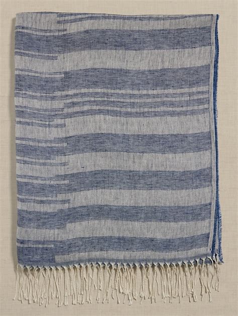 Striped Silk Linen Scarf Banana Republic