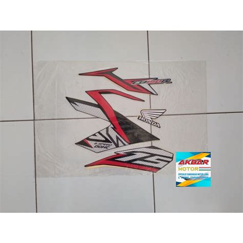 Jual Striping Sticker Honda Cb R Cb R Hitam Lis Merah