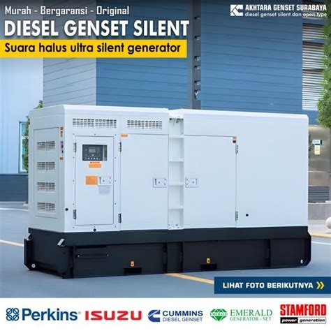 Jual Mesin Genset Silent Kva Perkins Cummins Isuzu Emerald