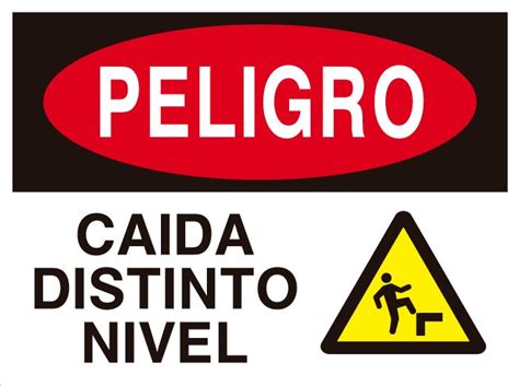 Señalética de seguridad peligro caida distinto nivel Signshop