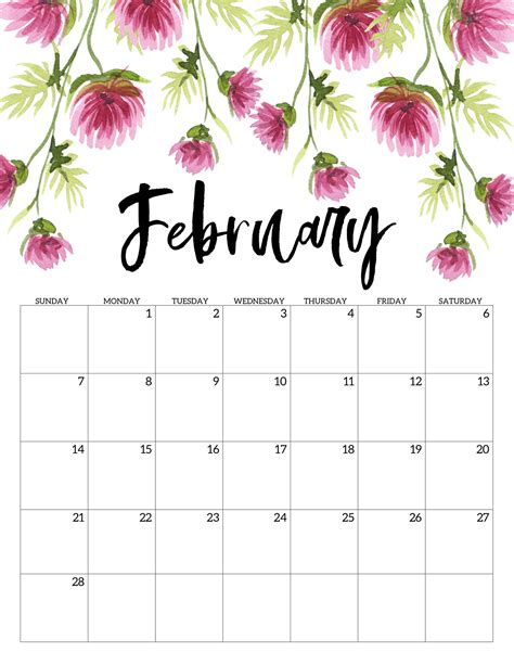 30 Free February 2021 Calendars for Home or Office - Onedesblog