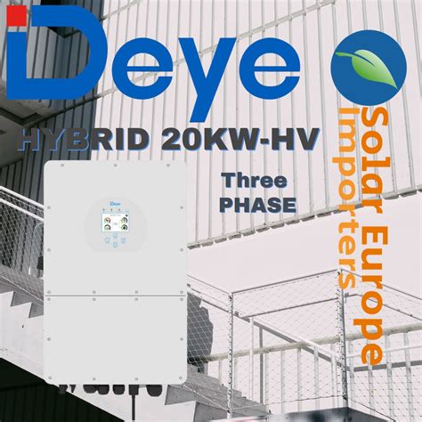 Deye 20kw Three Phase Hybrid Inverter High Voltage Sun 20k Sg01hp3 Eu