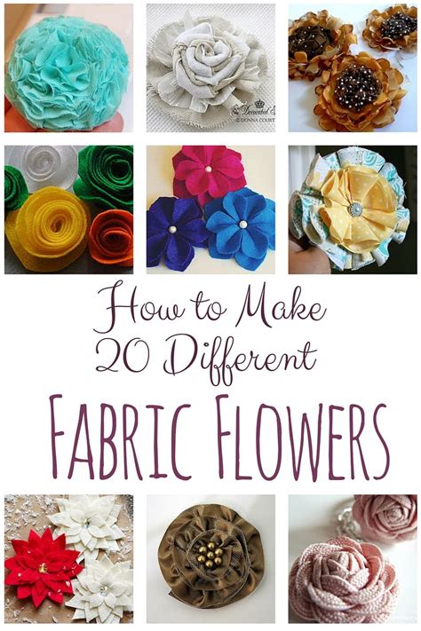 20 Easy Fabric Flower Tutorials Artofit