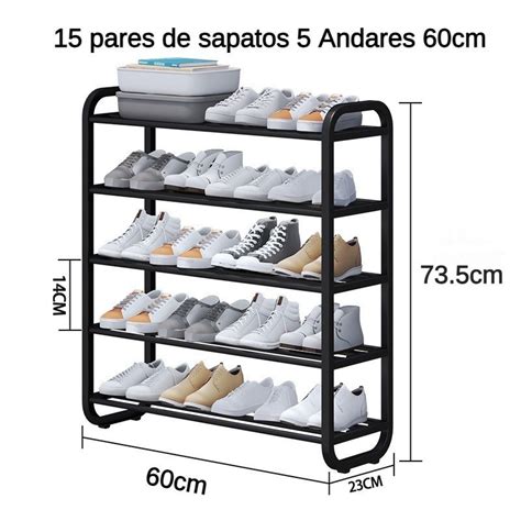 5 Andares 60cm Sapateira De Porta Organizadora Para Sapatos Organizador