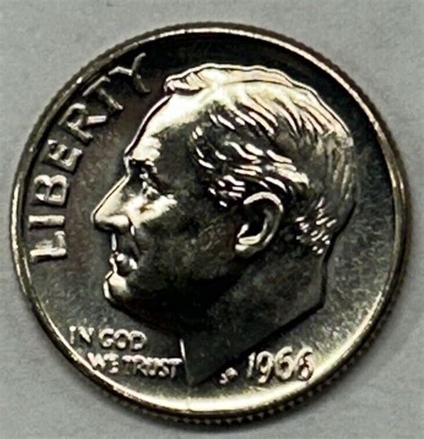 1966 Roosevelt Dime From SPECIAL MINT SET SMS UNCIRCULATED With FREE