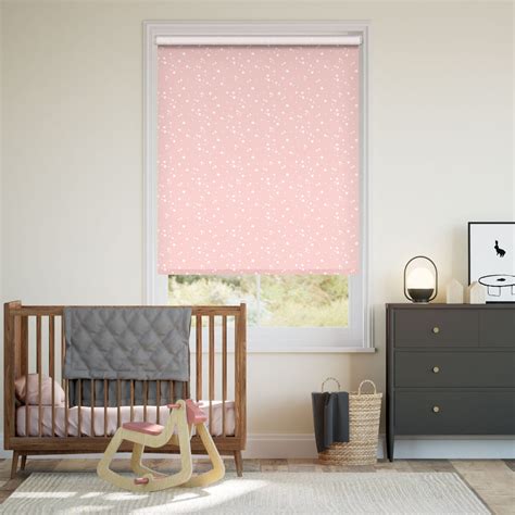 Twist2go Twinkling Stars Blackout Candyfloss Pink Roller Blind