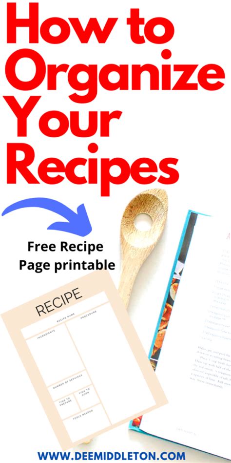 Recipe Page Printable Artofit