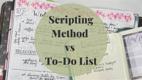 Scripting Method Vs The To Do List The Pixie Planner Youtube